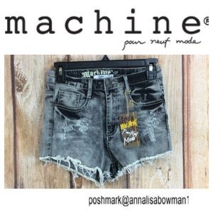 💸NWT Machine distressed denim cutoff short sz 26